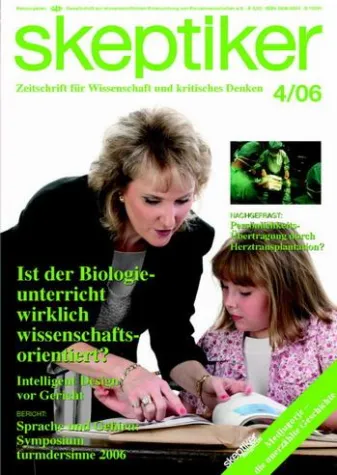 Bild: Skeptiker 4/2006: Kreationismus, Pseudowissenschaften im Biologieunterricht und Marienerscheinungen
