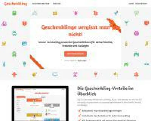 Bild: Geschenklinge vergisst man nicht - Das Startup Geschenkling bietet Geschenkideen zum richtigen Zeitpunkt