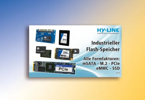 Bild: HY-LINE Computer Components präsentiert Video: FlashSpeicher Industrie: alle Formfaktoren, sicher, zuverlässig