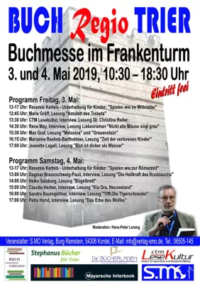 Bild: 2. BUCHRegioTRIER – 3. und 4. Mai Buchmesse im Frankenturm Trier