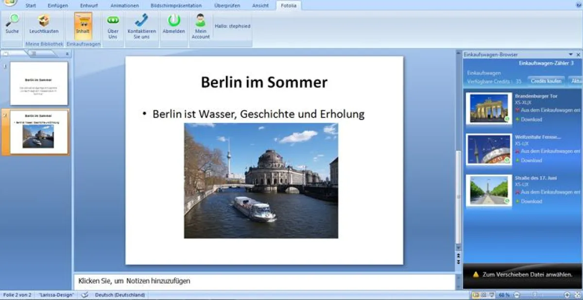 Ab sofort ist das neue Fotolia-Add-In für Office 2010 erhältlich.
