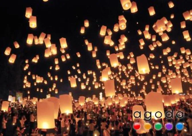 Bild: Agoda.de feiert Loy Krathong, Thailands Lichterfest