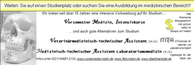 Bild: Zur Vorbereitung auf ein Medizinstudium: Das Vorsemester für Medizin und Naturwissenschaften am IFBM Köln