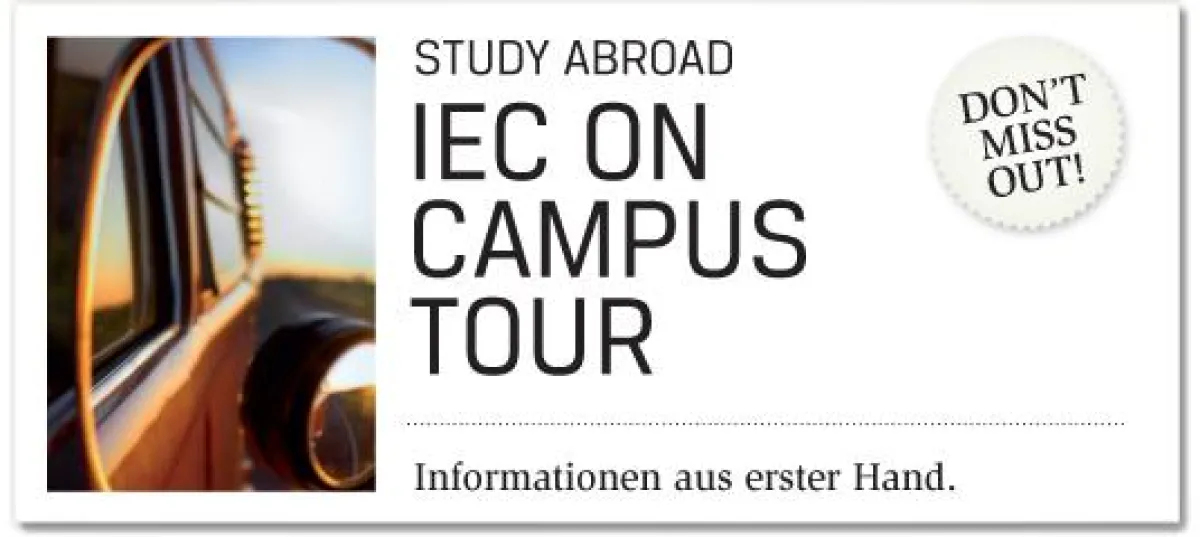 IEC on Campus Tour: Infos zum Auslandsstudium