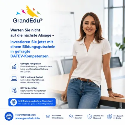 Bild: GrandEdu stärkt Karrierechancen im Rechnungswesen mit DATEV-Weiterbildung und Bildungsgutschein