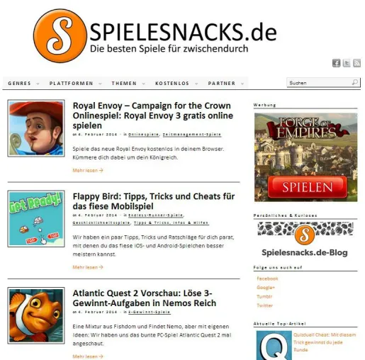 Bild: Die besten Gelegenheitsspiele für Jung und Alt: Webseite Spielesnacks.de wächst rasant