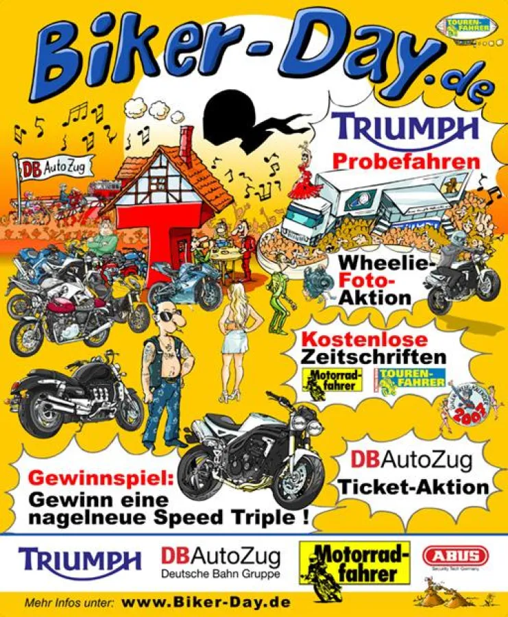 Triumph Probefahrten an jedem Wochenden von März bis Oktober 2007