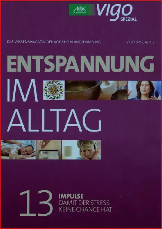 Titelmotiv der Zeitschrift Vigo zum Thema Entspannung