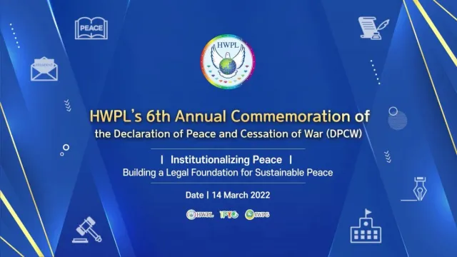 Bild: HWPL setzt sich für die Institutionalisierung des Friedens zur Lösung von globalen Konflikten ein