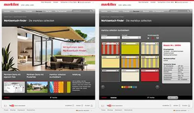 Bild: Sonnenschutz der passt und gefällt - Mit praktischem Onlinetool von markilux schnell zum Wunsch-Markisentuch