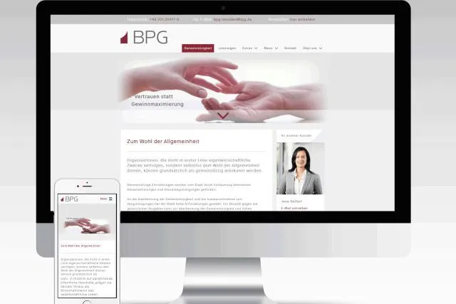 Bild: www.gemeinnützigkeit-dresden.de - neue Internetpräsenz der BPG Beratungs- und Prüfungsgesellschaft Dresden mbH