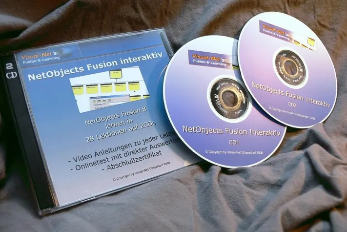 Bild: Video-E-Learning Kombination für Internetprogramm NetObjects Fusion mit Zertifikat