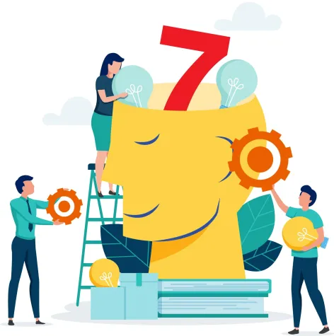 Die Zahl 7 kann das Vokabellernen deutlich erleichtern Bild: Die Zahl 7 kann das Vokabellernen deutlich erleichtern