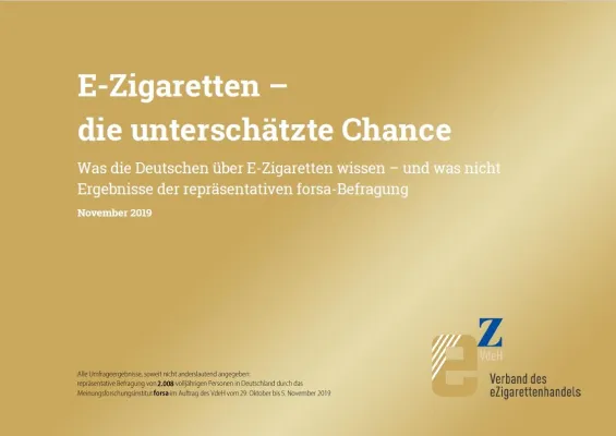 forsa Umfrage zeigt Negativtrend bei E-Zigaretten: Verkennung der Wissenschaft und zunehmende Verunsicherung Bild: forsa Umfrage zeigt Negativtrend bei E-Zigaretten: Verkennung der Wissenschaft und zunehmende Verunsicherung