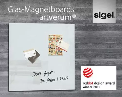 Bild: Glas-Magnetboards artverum® mit red dot award 2011 ausgezeichnet