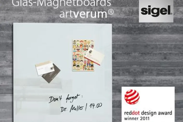Glas-Magnetboards artverum® mit red dot award 2011 ausgezeichnet Bild: Glas-Magnetboards artverum® mit red dot award 2011 ausgezeichnet