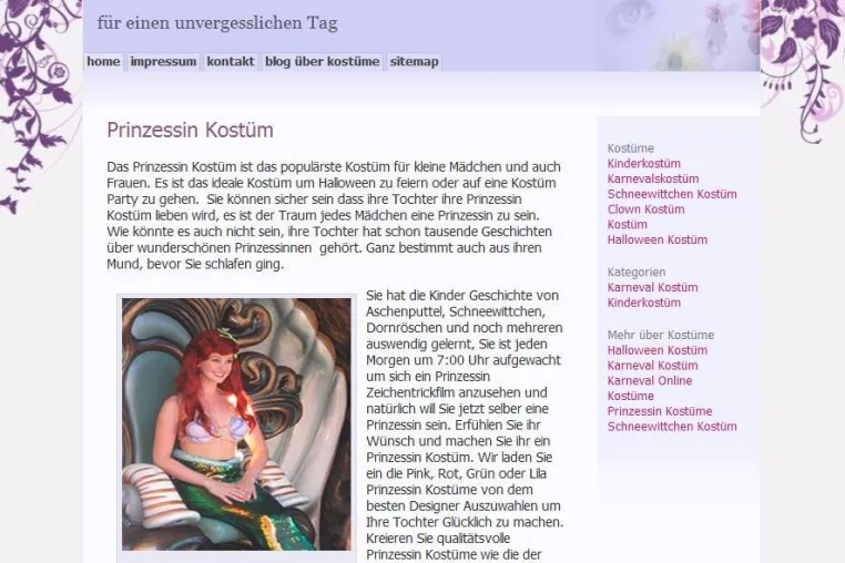 Neue Ideenquelle für Prinzessinkostüme im Internet Bild: Neue Ideenquelle für Prinzessinkostüme im Internet