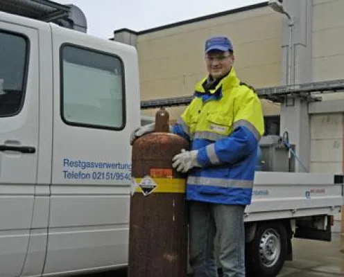 Bild: 250.000ste Gasflasche in Krefelder Restgasverwertung sicher verwertet