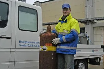 250.000ste Gasflasche in Krefelder Restgasverwertung sicher verwertet Bild: 250.000ste Gasflasche in Krefelder Restgasverwertung sicher verwertet