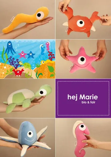 Bild: Spielen mal anders: Design-Kuscheltiere aus Bio-Baumwolle von hej Marie
