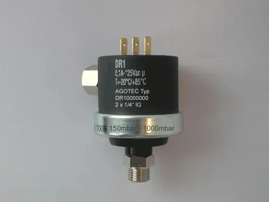 Bild: Differenzdruckschalter als Pressostat, zur Systemüberwachung, in Heiz-, Klima- und Filtertechnik.