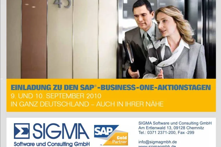 Bild: SAP-Business-One-Aktionstag: SIGMA Software und Consulting GmbH informiert über SAP-Mittelstandslösung