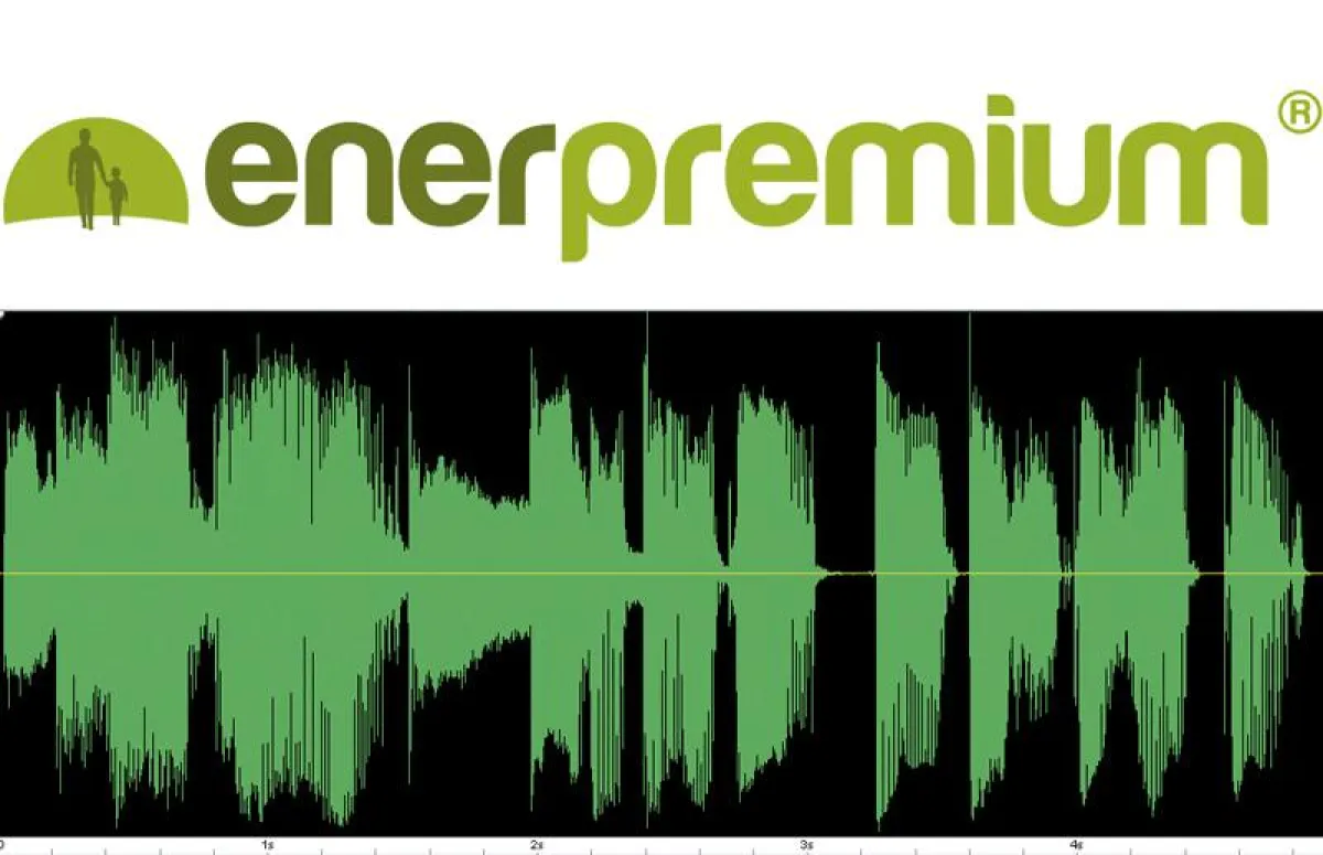 Das Audio-Logo von enerpremium in Wellenform