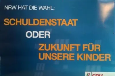 Bild: NRW – WAHLMOTTO „SCHULDENSTAAT“