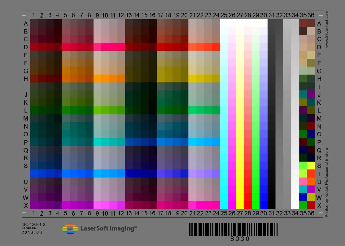 Erweitertes IT8-Target von LaserSoft Imaging