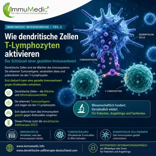 Wie dendritische Zellen T-Lymphozyten aktivieren – Der Schlüssel einer gezielten Immunantwort Bild: Wie dendritische Zellen T-Lymphozyten aktivieren – Der Schlüssel einer gezielten Immunantwort