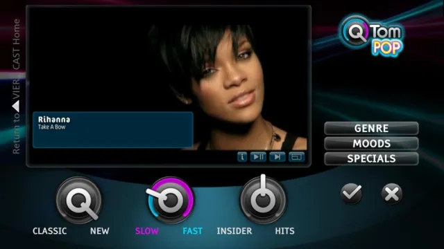 QTom ab sofort auf allen VIERA CAST Fernsehern von Panasonic Bild: QTom ab sofort auf allen VIERA CAST Fernsehern von Panasonic