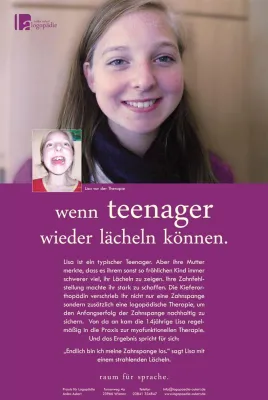 Bild: Endlich ohne Zahnspange. - Wenn Teenager wieder lächeln können.