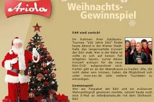 Der große Ariola.de Adventskalender Bild: Der große Ariola.de Adventskalender