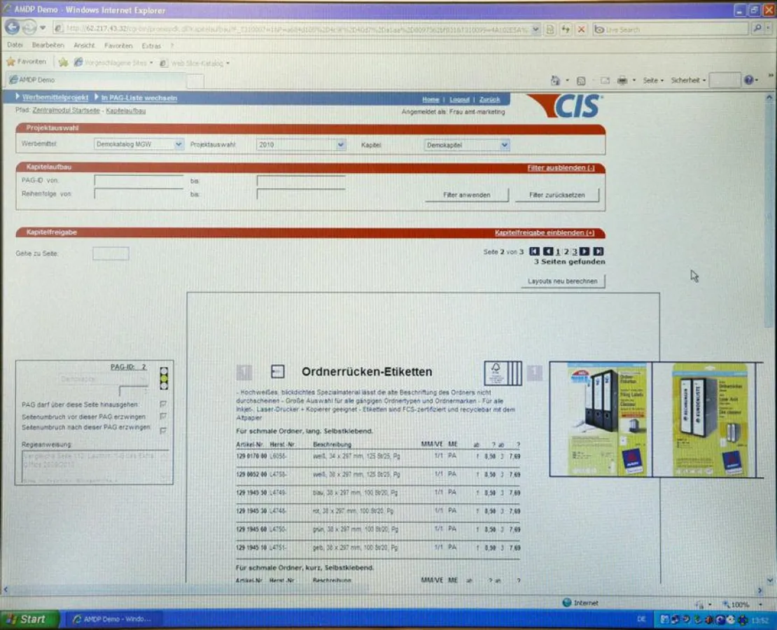 Artikeldaten auf Knopfdruck