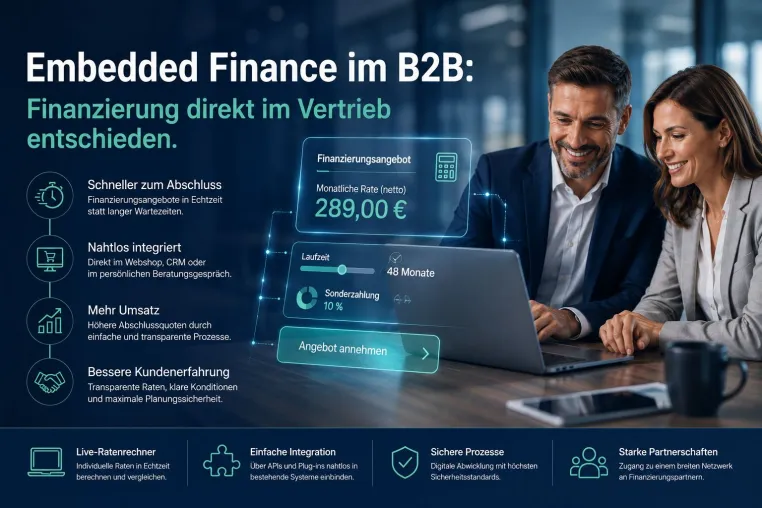 Embedded Finance im B2B: Warum Finanzierung direkt im Vertrieb entschieden wird Bild: Embedded Finance im B2B: Warum Finanzierung direkt im Vertrieb entschieden wird