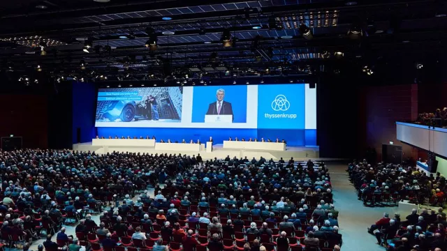 Bild: Neuer Markenauftritt – Hauptversammlung thyssenkrupp erstmalig unter der Leitung von CB.e