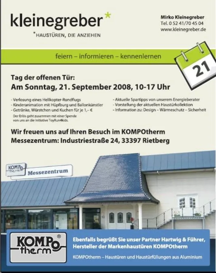 Tag der offenen Tür am 21.09.08 in Rietberg Kompotherm Messezentrum