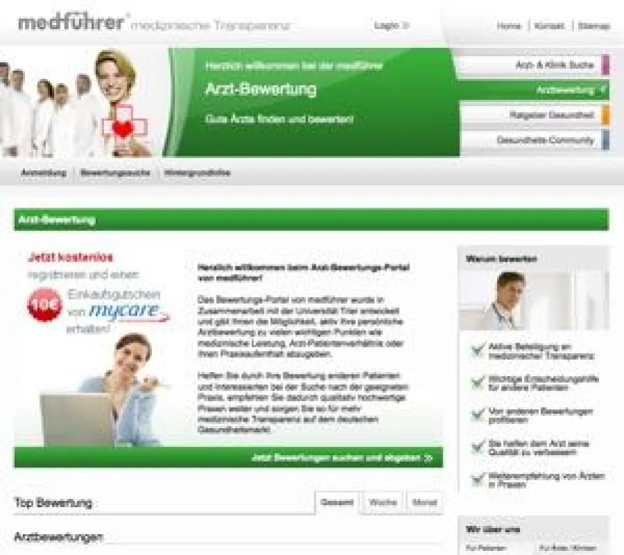 Arztbewertung bei www.medfuehrer.de