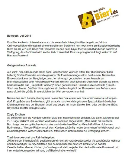 Bild: Das Bier kaufen im Internet war noch nie so einfach