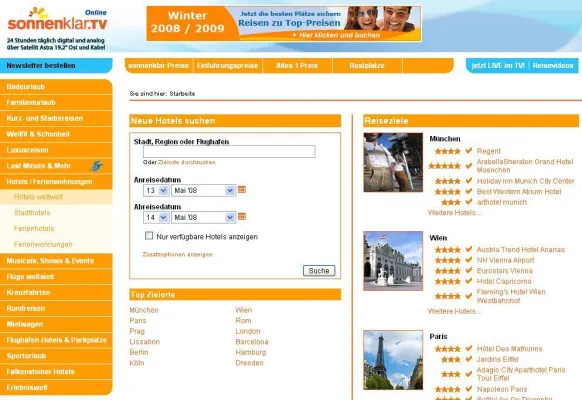 Bild: sonnenklar.TV Online bindet komplettes Hotelportfolio von Booking.com ein
