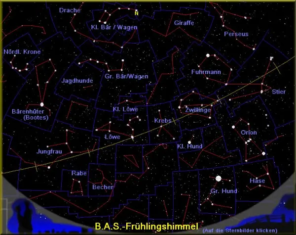 Sternhimmel im Frühling - Sterne beobachten Bild: Sternhimmel im Frühling - Sterne beobachten