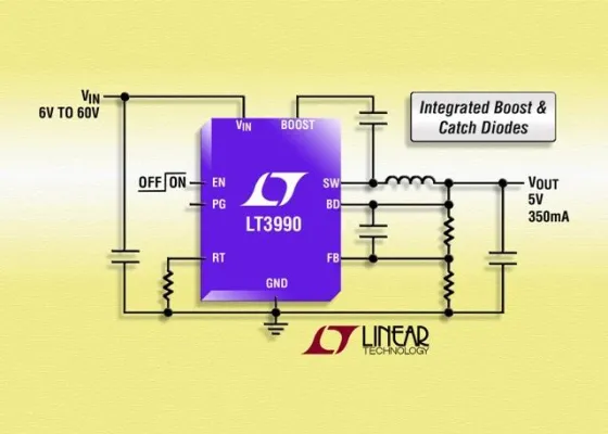 Linear Technology: 2,2MHz-DC/DC-Abwärtsregler für Eingangsspannungen bis 60V Bild: Linear Technology: 2,2MHz-DC/DC-Abwärtsregler für Eingangsspannungen bis 60V