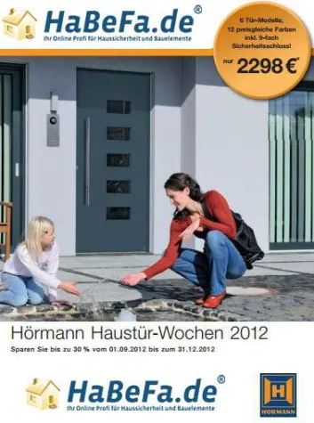 Bild: Hörmann Haustür-Wochen natürlich auch bei Ihrem Online Partner in Sachen Haustüren