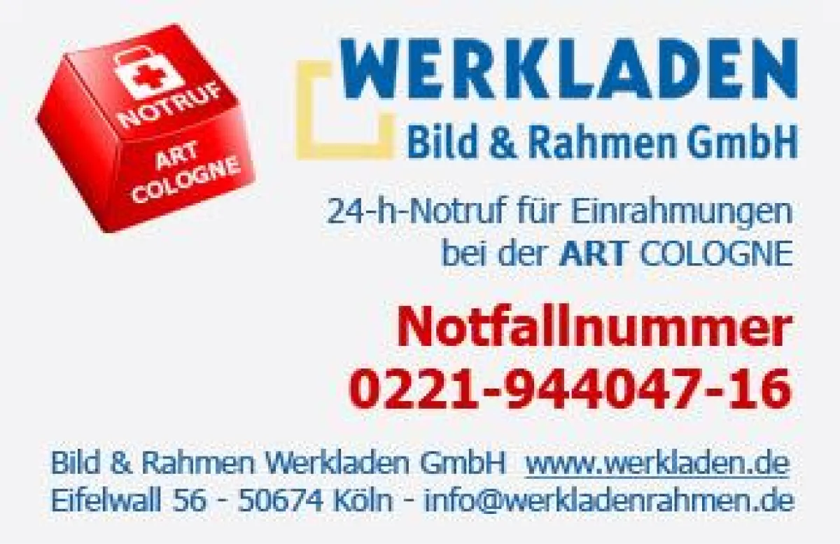 Werkladen-Notfallkarte für ART COLOGNE