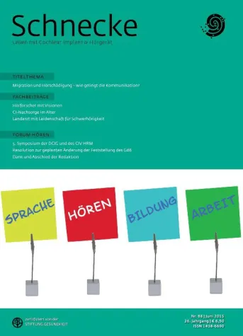 Bild: Fachzeitschrift 'Schnecke' über hörgeschädigte Menschen mit Migrationshintergrund