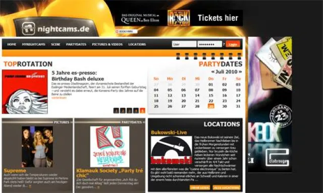 Bild: nightcams.de: Stuttgarter Nightlife Portal feiert im neuen Outfit 10jähriges – designed by NETFORMIC