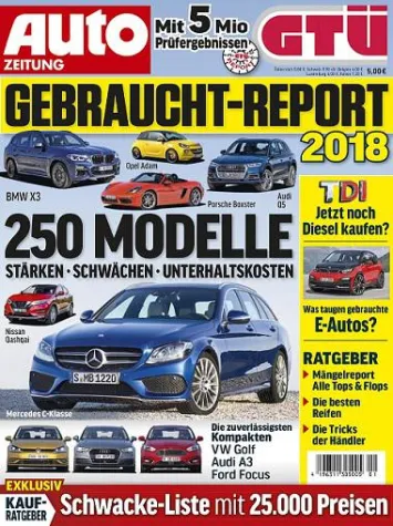Bild: GTÜ-Gebrauchtwagenreport 2018