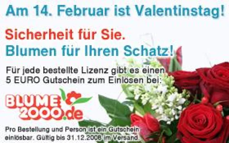 Bild: Valentinstag bei NovaStor - Daten sichern und Blumen verschenken