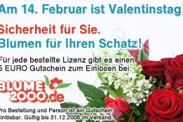 Bild: Valentinstag bei NovaStor - Daten sichern und Blumen verschenken