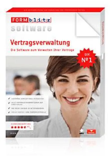 FORMBLITZ Vertragsverwaltung - Die praktische Software zum Verwalten von Verträgen Bild: FORMBLITZ Vertragsverwaltung - Die praktische Software zum Verwalten von Verträgen